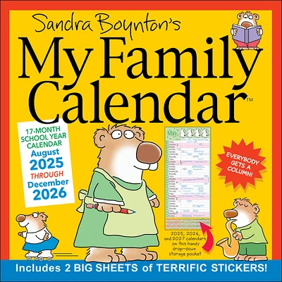 Sandra Boynton's My Family 2025-2026 Wall Calendar