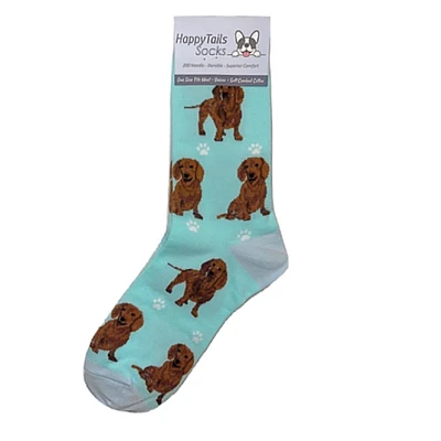 Happy Tails Socks - Dachshund Red Full Body Socks