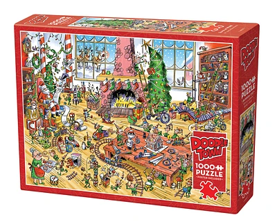 DoodleTown Elves at Work 1000 Piece Puzzle - Online Exclusive