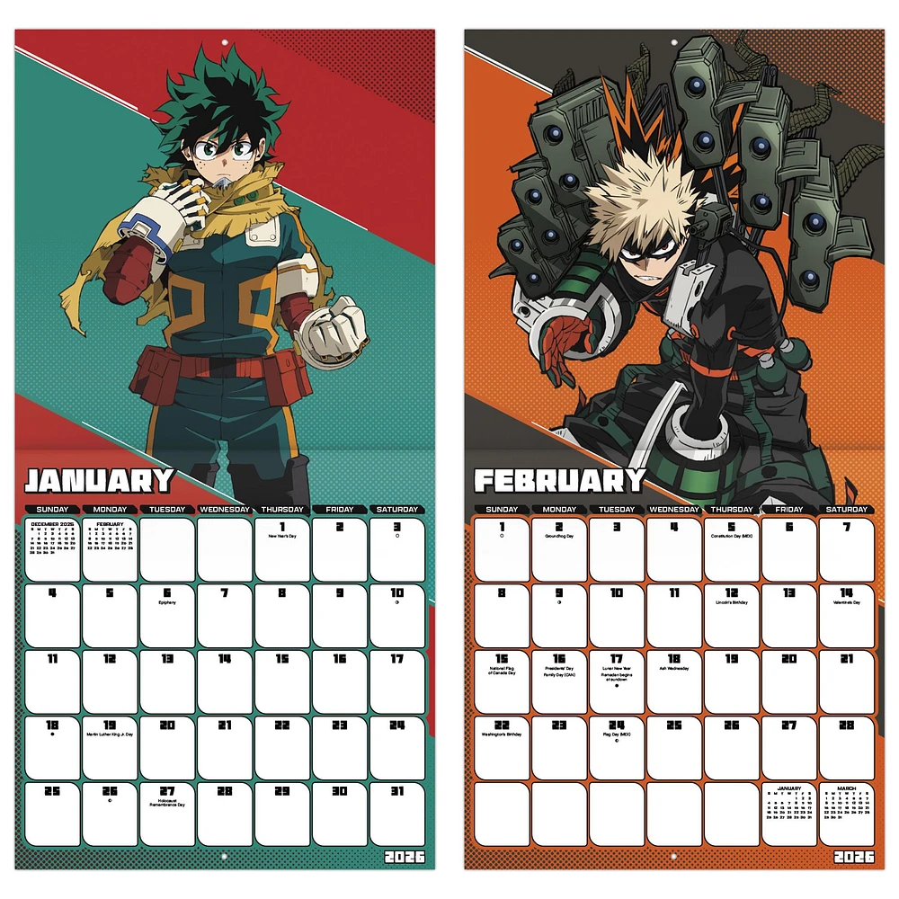My Hero Academia 2026 Wall Calendar - Online Exclusive