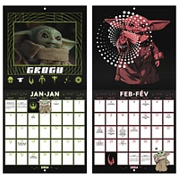 Star Wars Mandalorian Grogu Bilingual 2026 Mini Calendar