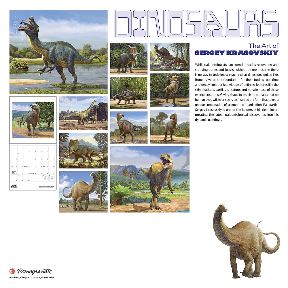 Dinosaurs 2026 Wall Calendar