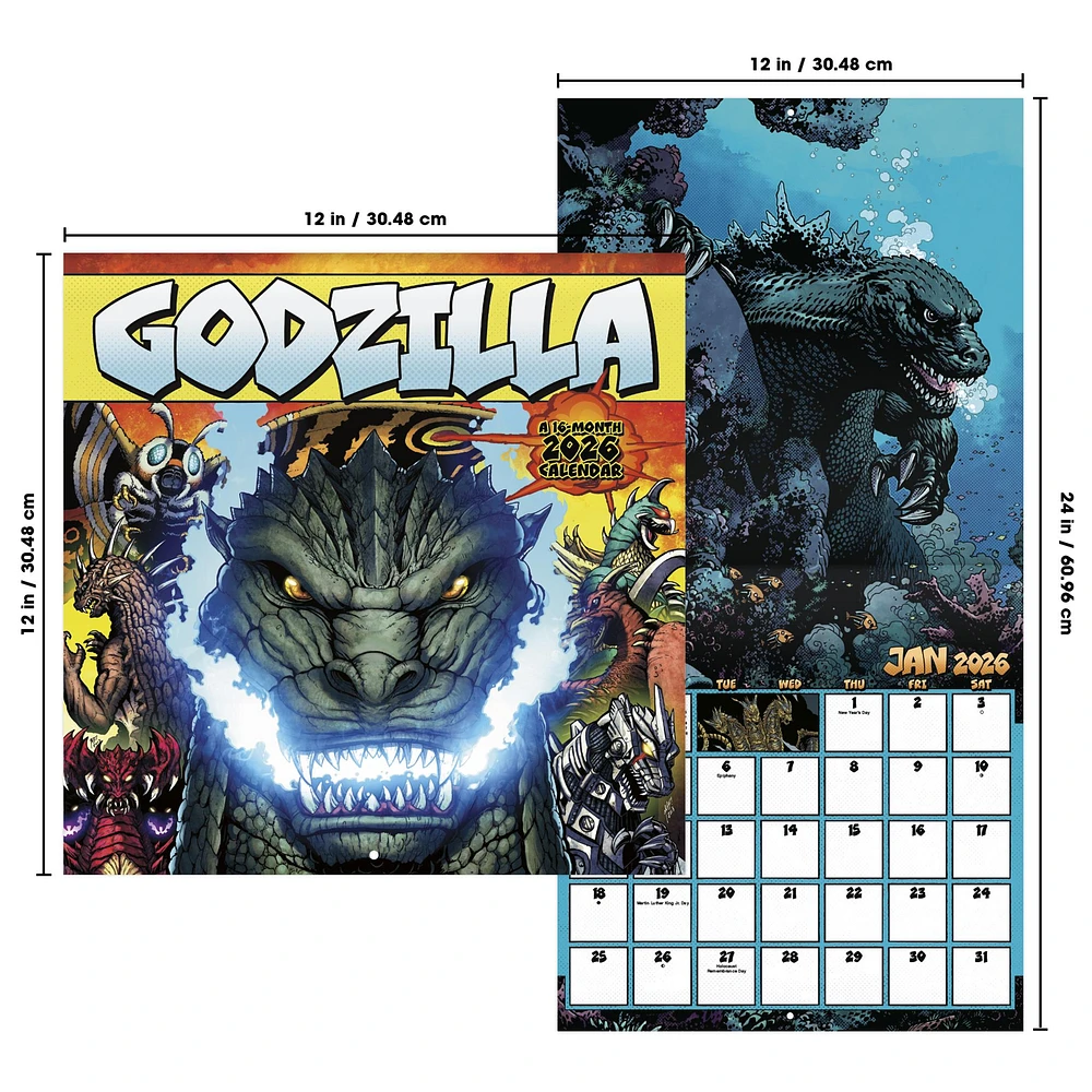 Godzilla Classic 2026 Wall Calendar - Online Exclusive