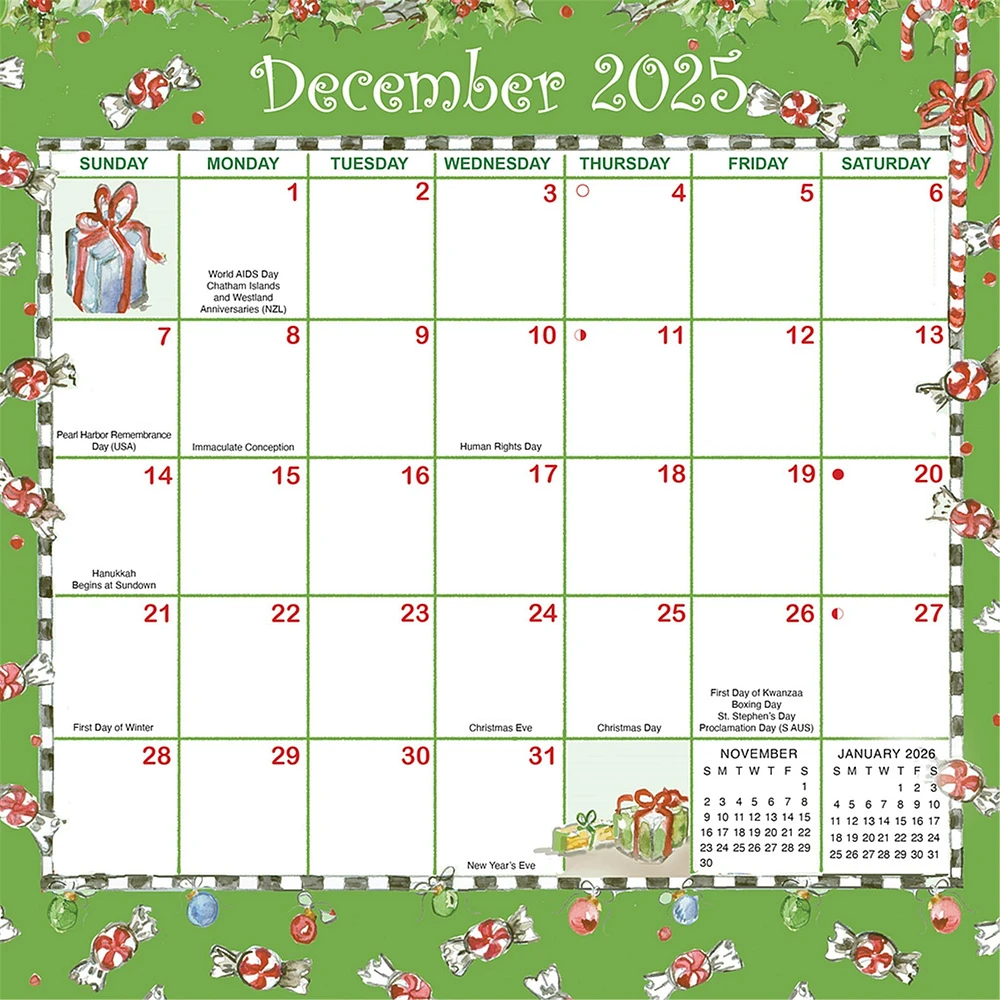 Joyful Seasons Magic Grip Mini 2025 Calendar