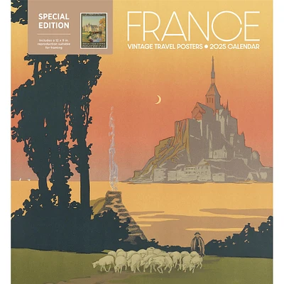 France Vintage Travel Posters Special Edition Wall 2025 Calendar - Online Exclusive