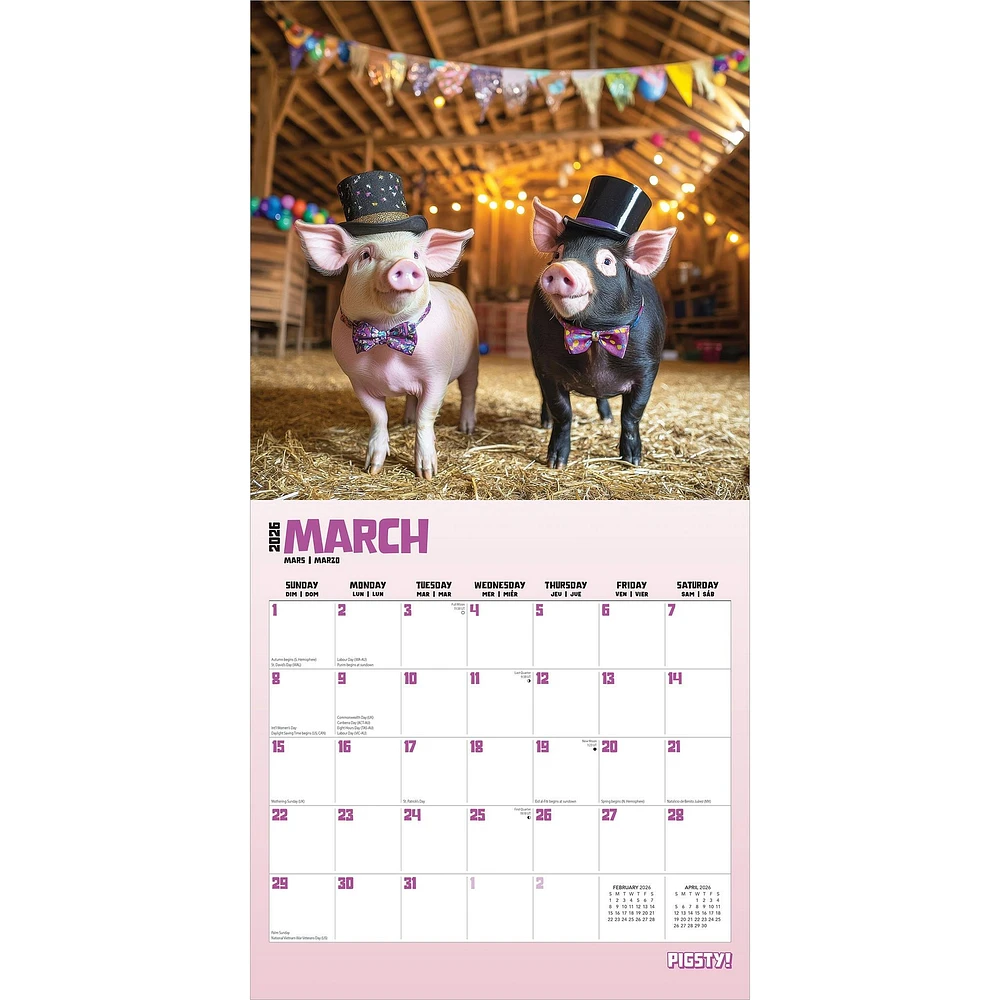 Pigsty 2026 Wall Calendar - Online Exclusive