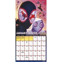 Spider Man Across The Spider Verse Bilingual 2026 Wall Calendar