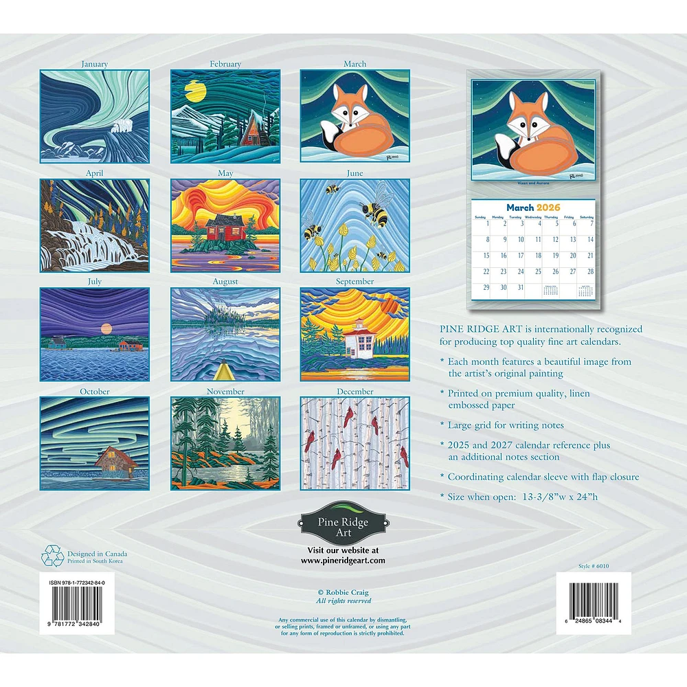 Quiet Places 2026 Wall Calendar - Online Exclusive