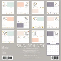 Babys First Year Undated 2025 Wall Calendar