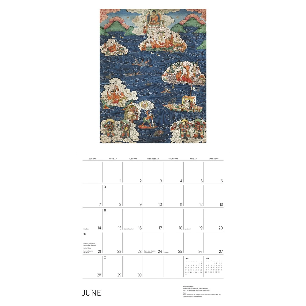Enlightenment Buddhist Paintings 2026 Wall Calendar - Online Exclusive