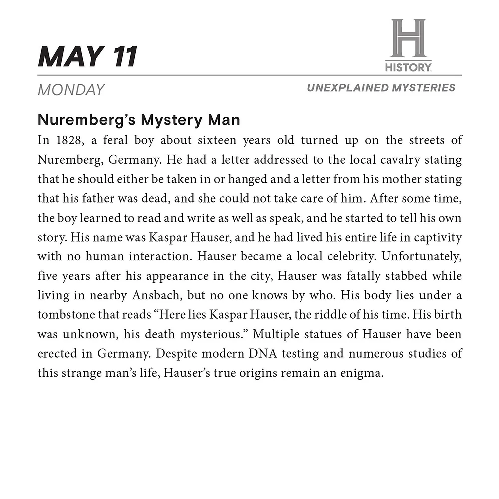 Unexplained Mysteries 2026 Box Calendar