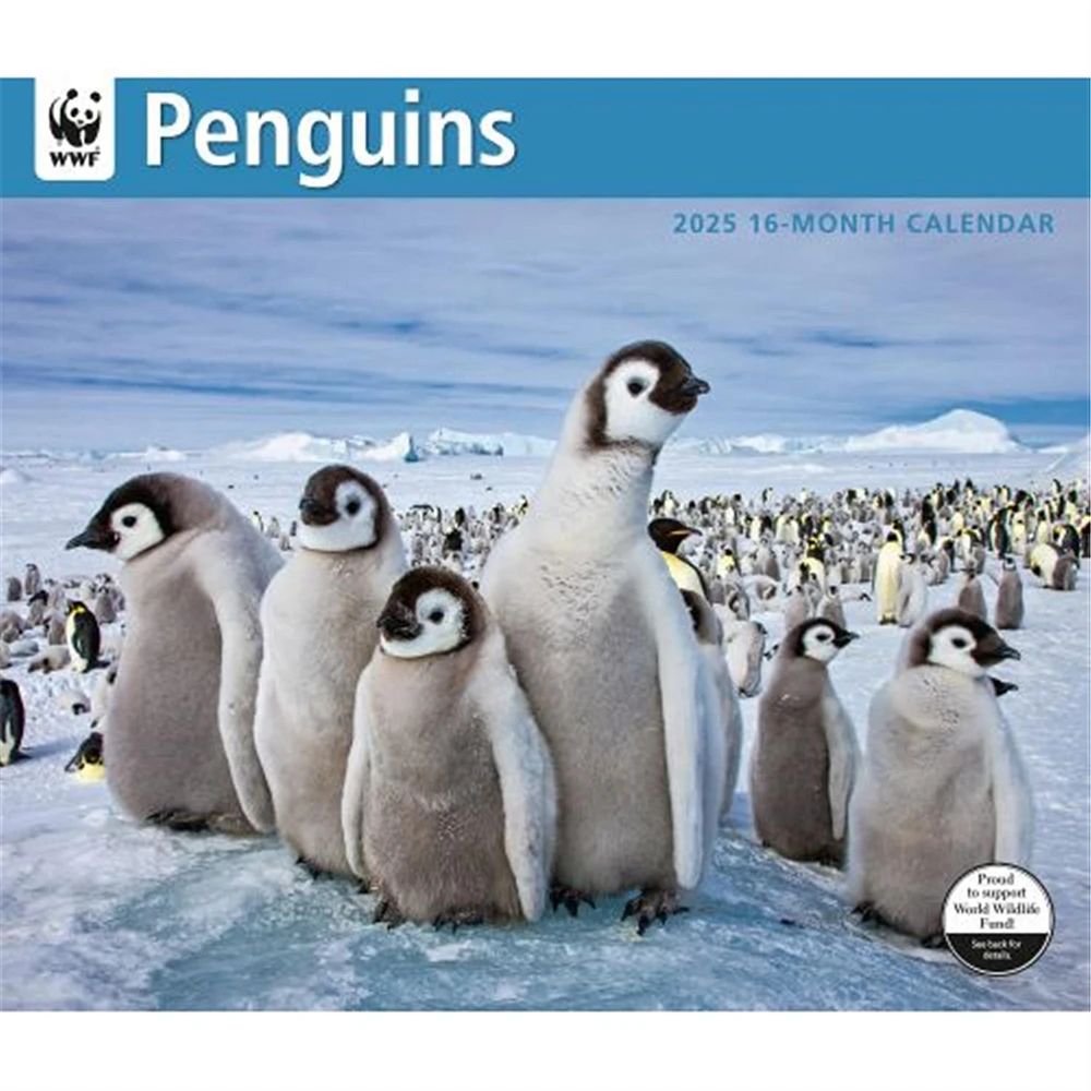 Penguins World Wildlife Fund Wall 2025 Calendar