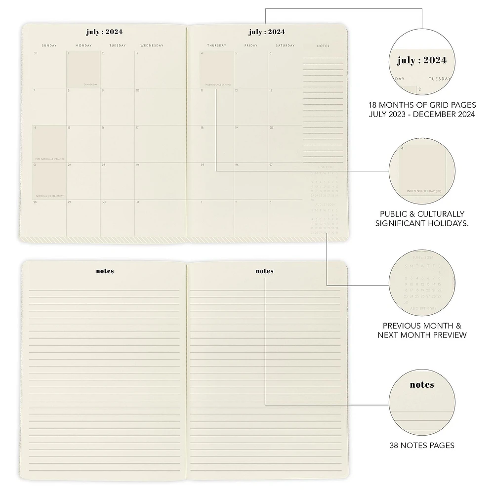 Joyful Landscape Monthly Planner 2025 Calendar