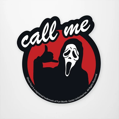 Ghost Face Call Me Vinyl Sticker