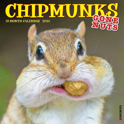 Chipmunks Gone Nuts Wall 2025 Calendar