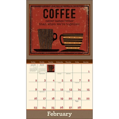 Coffee Deluxe Wall 2025 Calendar