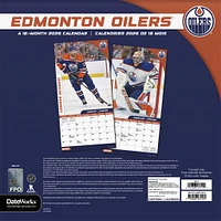 NHL Edmonton Oilers Bilingual 2026 Wall Calendar