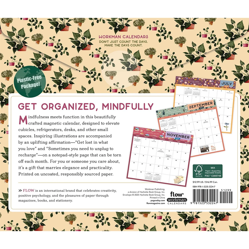 Go With The Flow 2026 Mini Magnetic Calendar - Online Exclusive