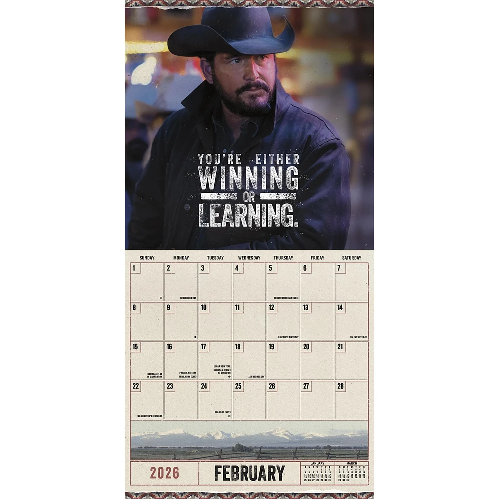 Yellowstone Rip Wheeler 2026 Wall Calendar - Online Exclusive
