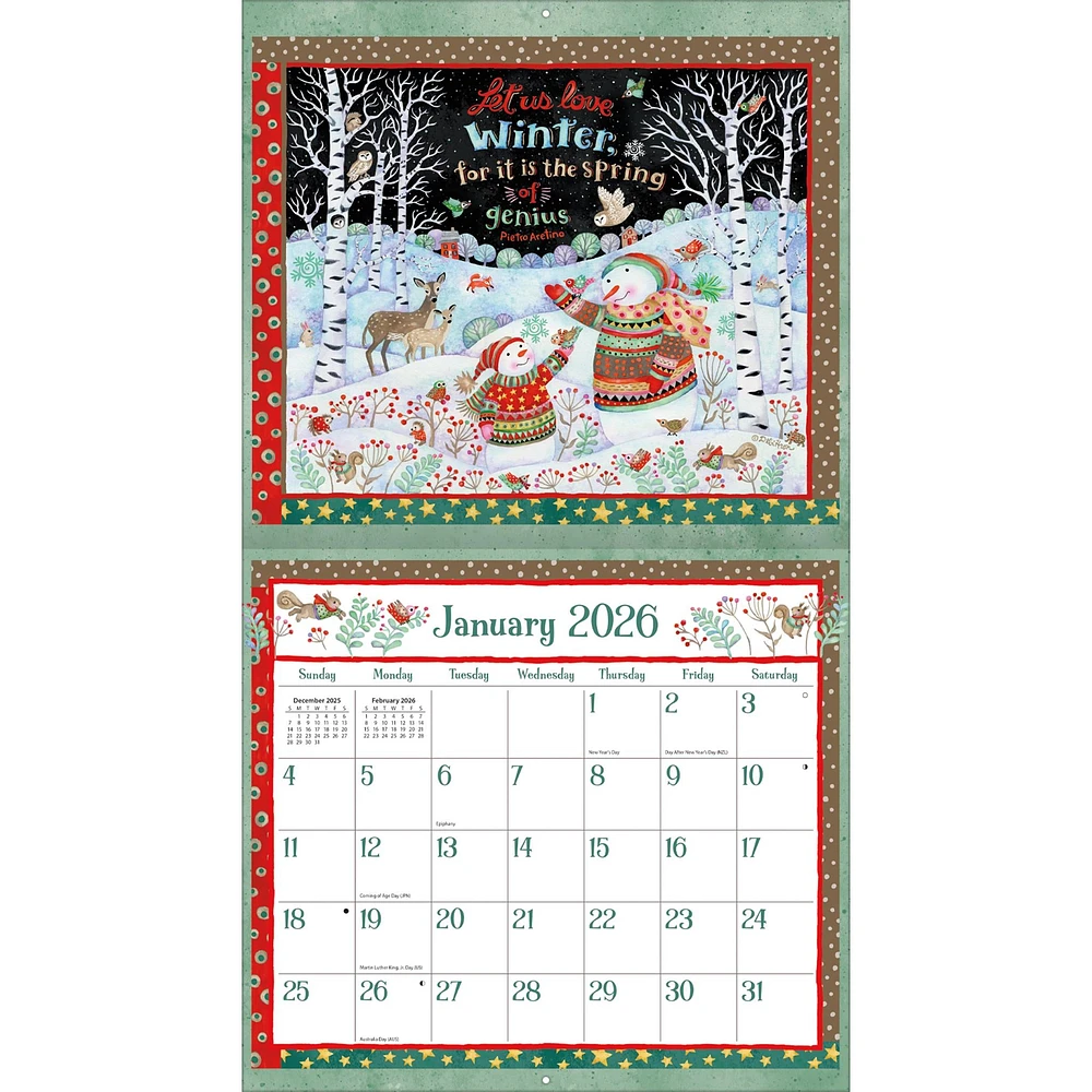 Simple Inspirations 2026 Wall Calendar