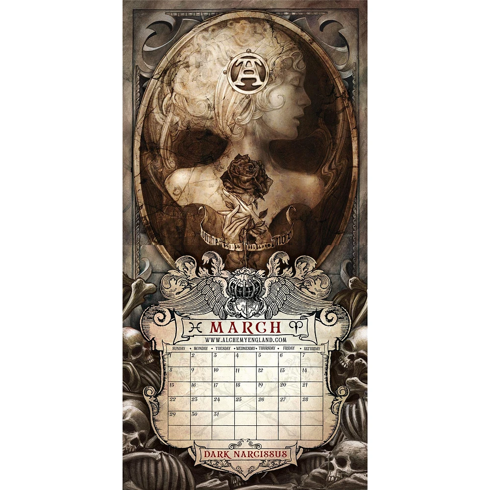 Alchemy 1977 Gothic 2026 Wall Calendar