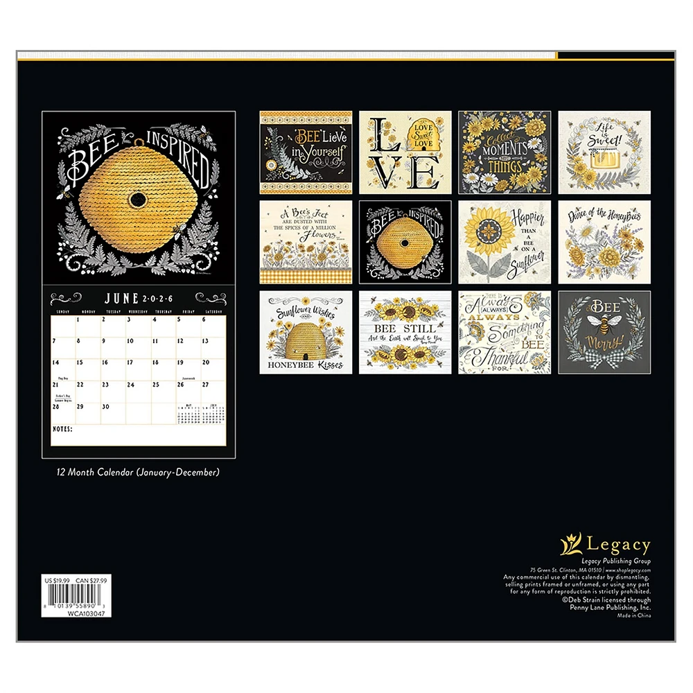 Beeutiful Life 2026 Deluxe Wall Calendar - Online Exclusive
