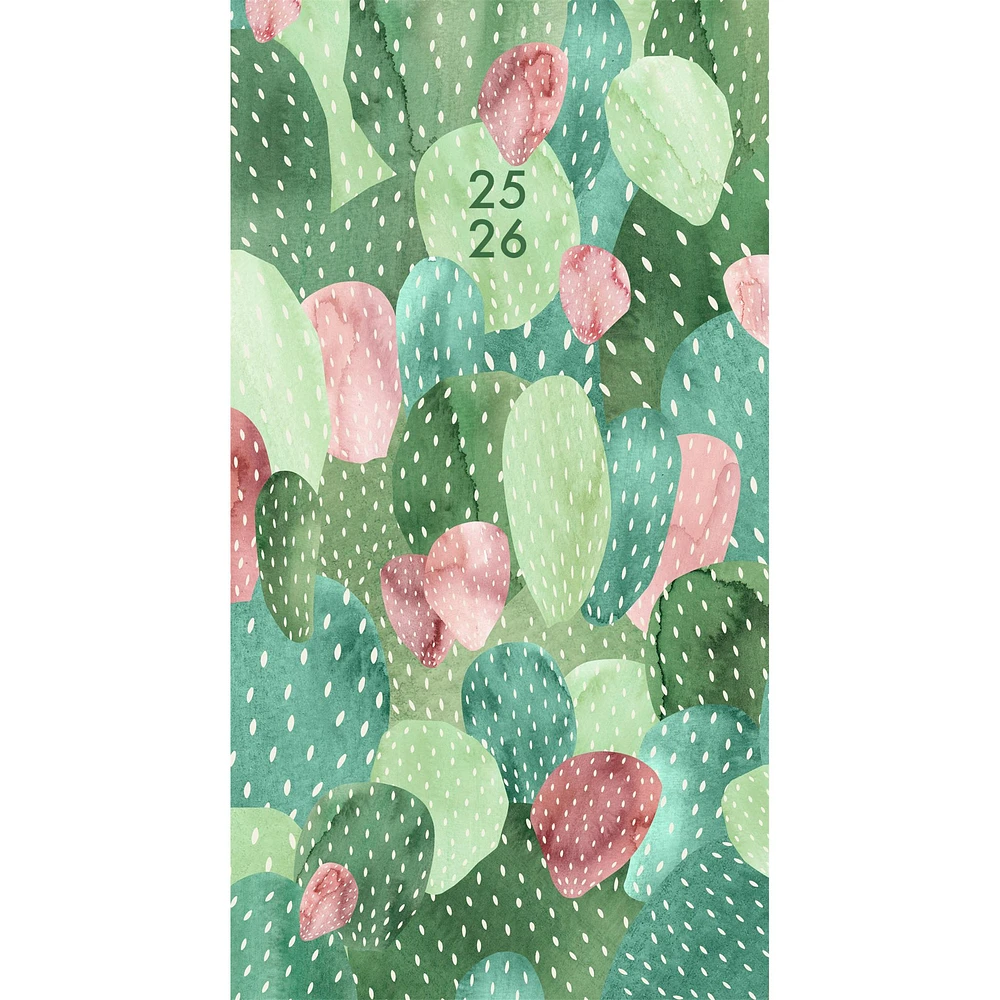 Cactus 2 Yr Pocket Planner 2025 Calendar