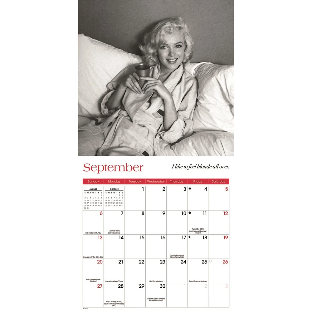 Marilyn Monroe 2026 Mini Calendar