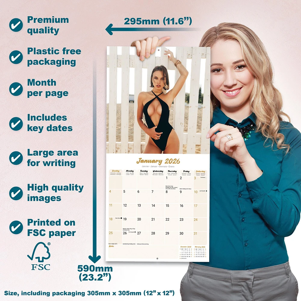 Girls 2026 Wall Calendar