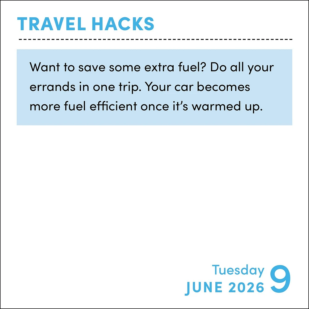 Travel Hacks 2026 Box Calendar - Online Exclusive