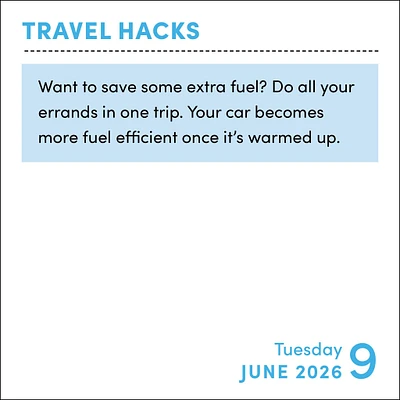 Travel Hacks 2026 Box Calendar - Online Exclusive