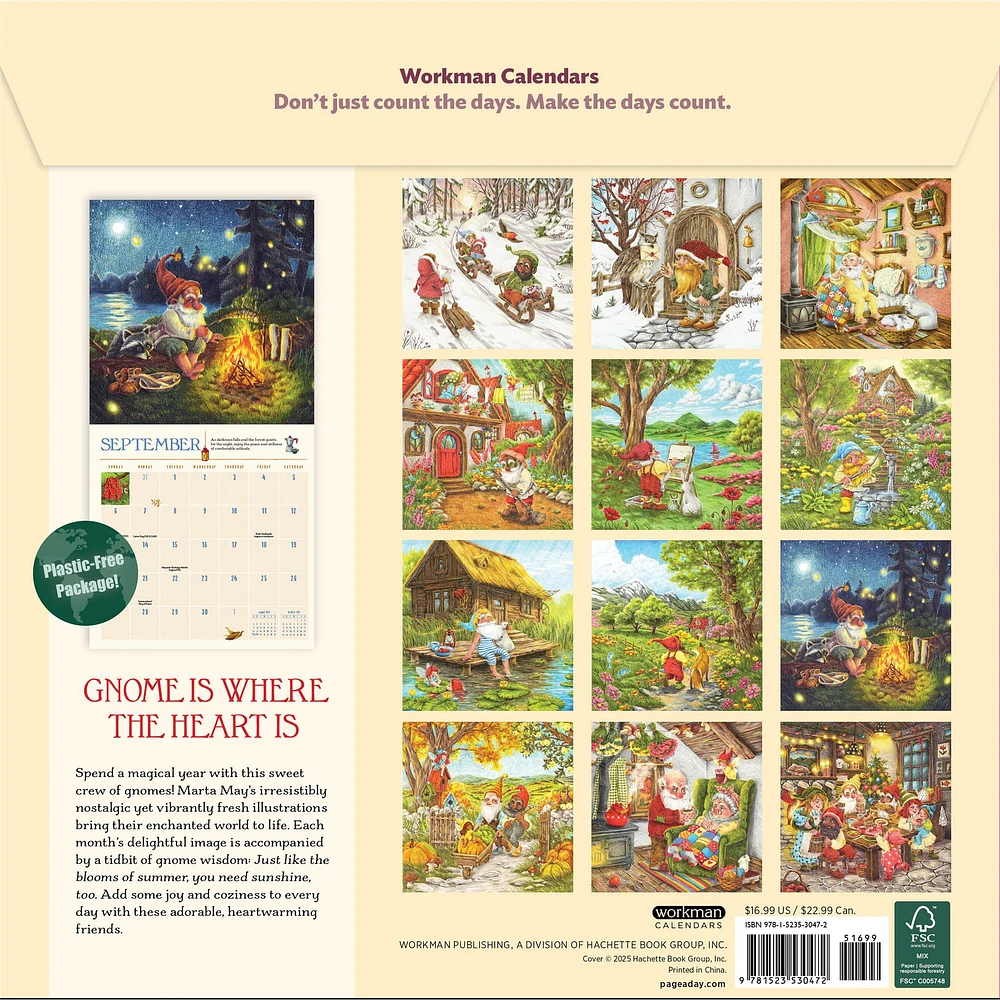 Gnome Life 2026 Wall Calendar - Online Exclusive