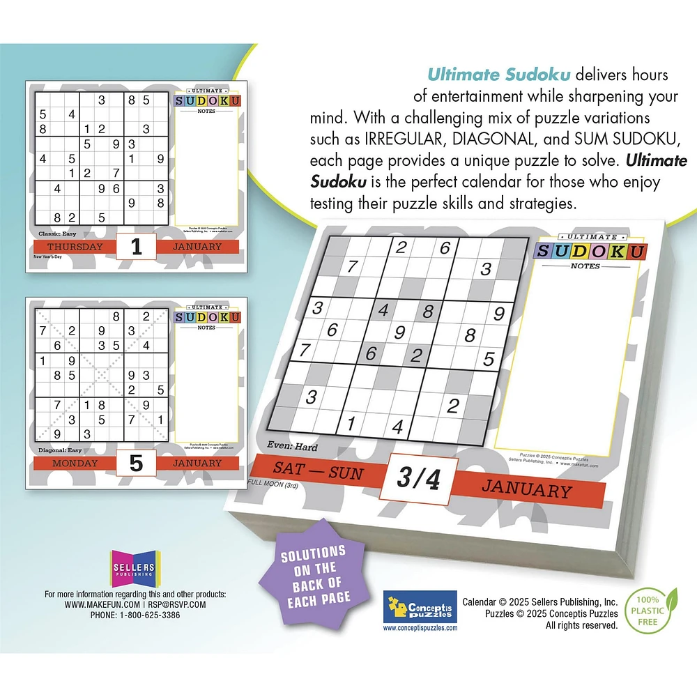 Sudoku Ultimate 2026 Box Calendar