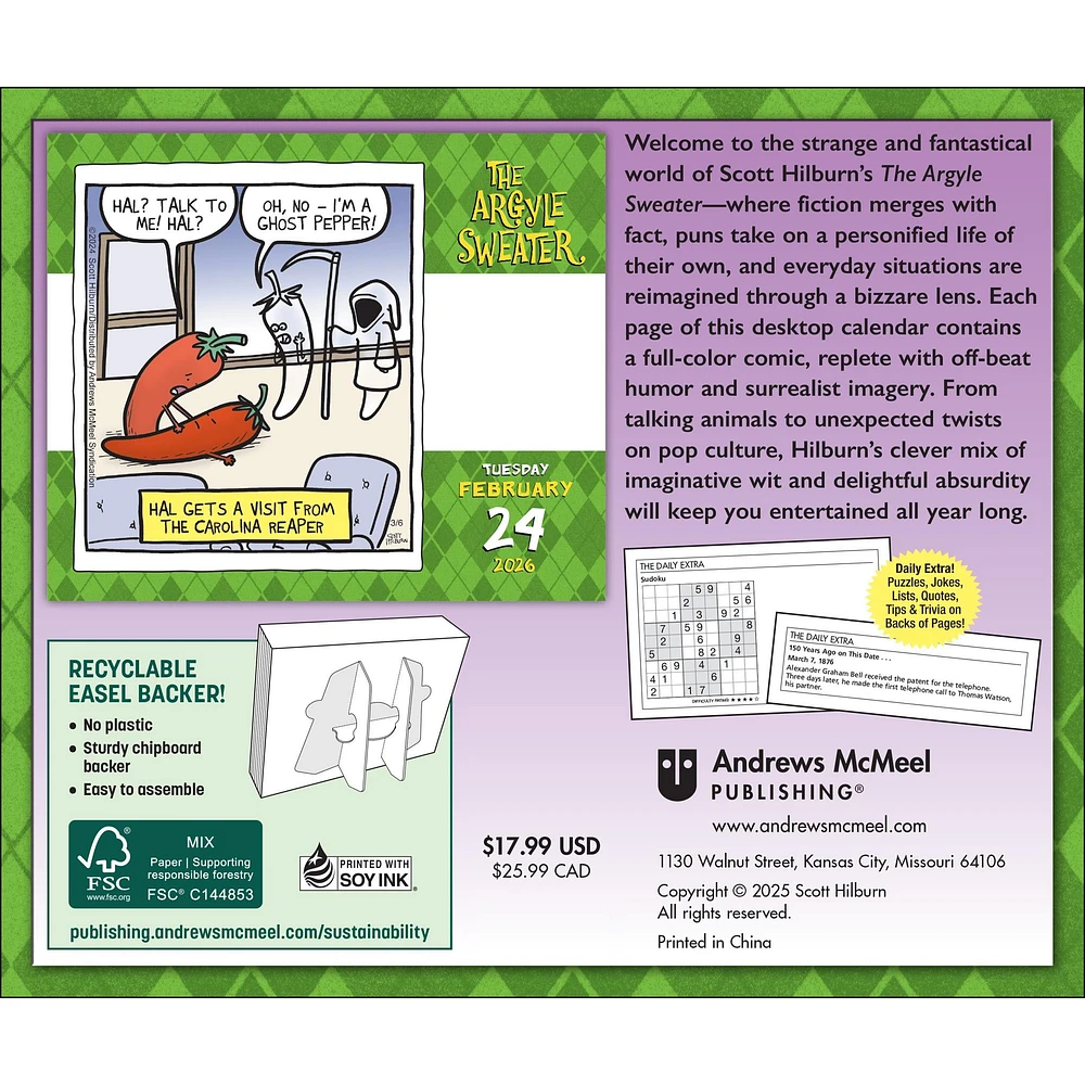 Argyle Sweater 2026 Box Calendar