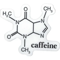 Caffeine Molecule Vinyl Sticker - FINAL SALE