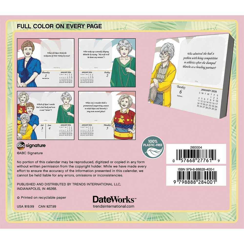 Golden Girls 2026 Box Calendar