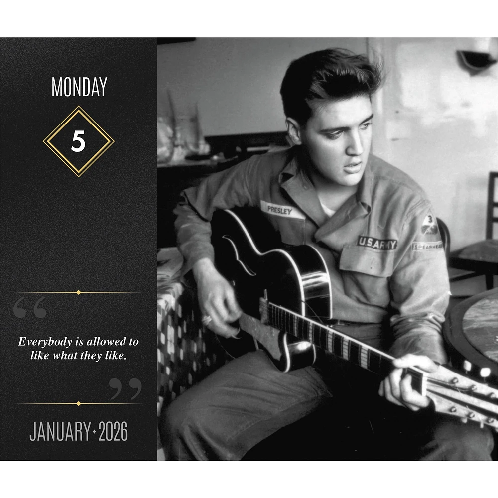 Elvis Presley 2026 Box Calendar