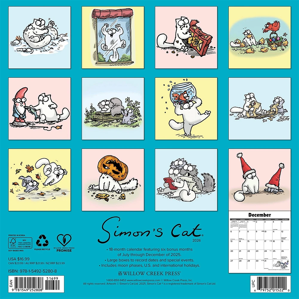 Simons Cat 2026 Wall Calendar - Online Exclusive