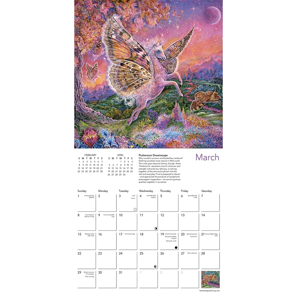 Celestial Journeys By Josephine Wall 2026 Mini Calendar