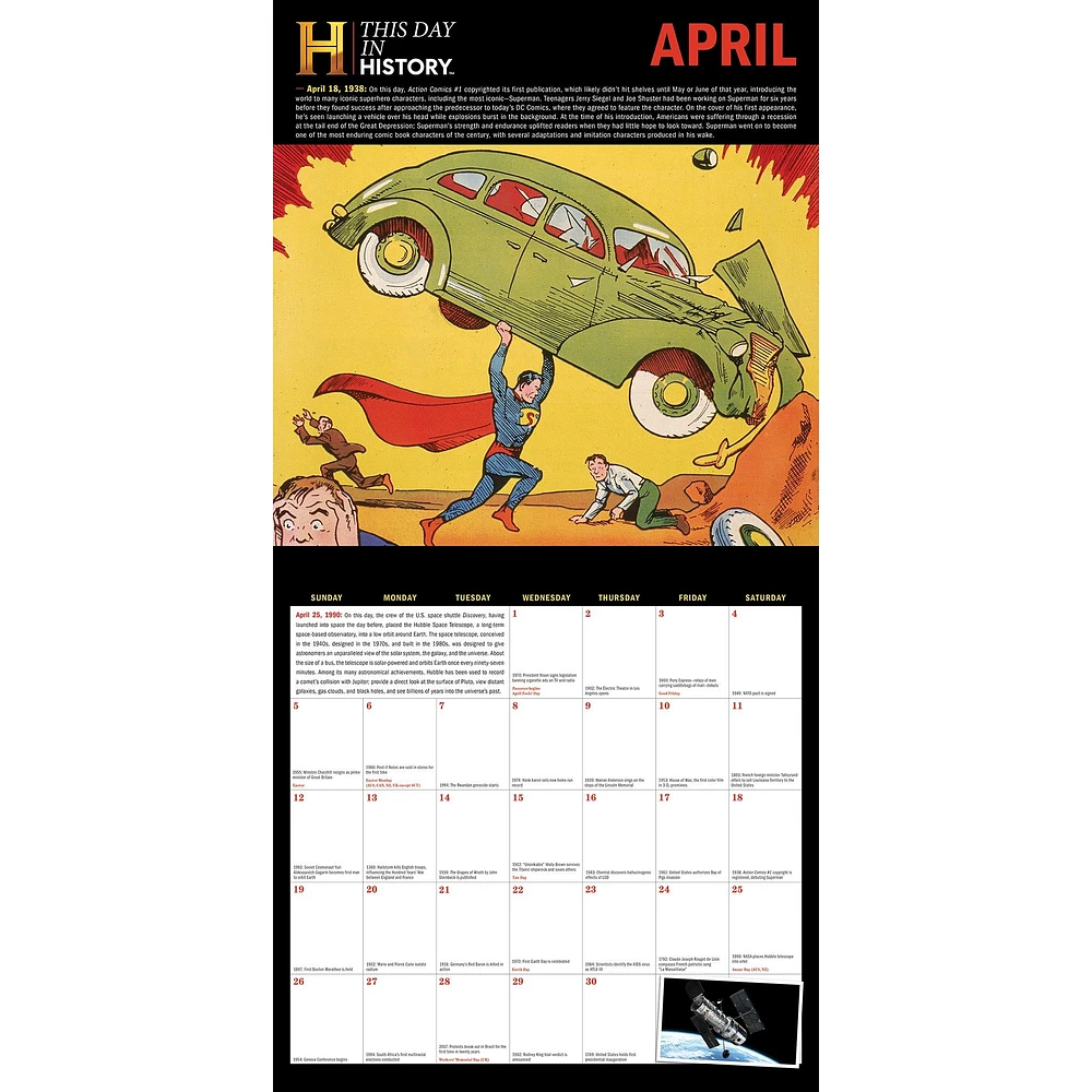 History Channel This Day In History 2026 Wall Calendar