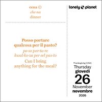 Lonely Planet: Italian Phrasebook 2026 Box Calendar - Online Exclusive