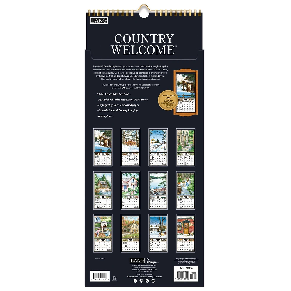 Country Welcome 2026 Slim Calendar - Online Exclusive