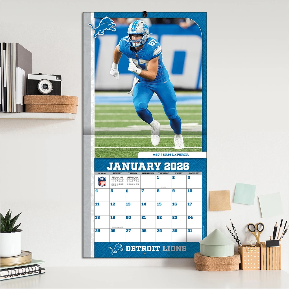 NFL Detroit Lions 2026 Wall Calendar