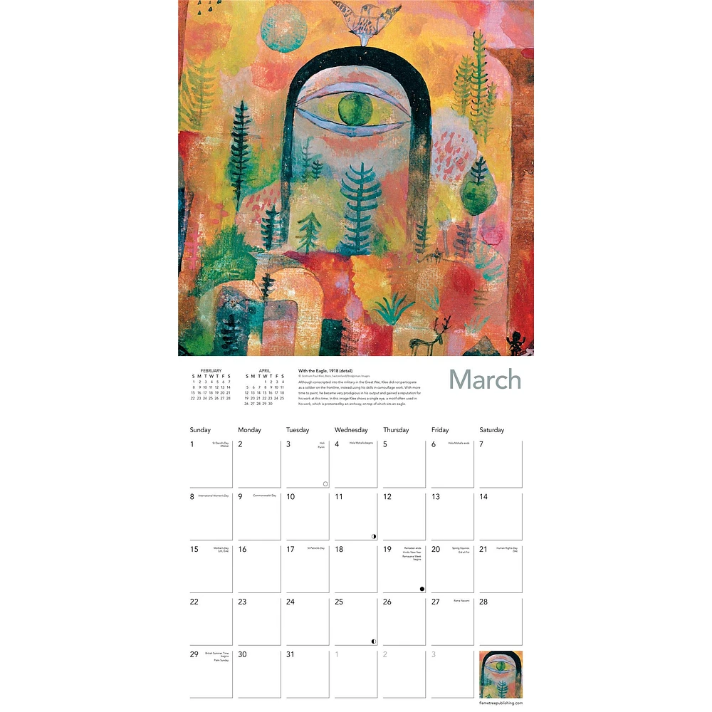 Paul Klee 2026 Wall Calendar - Online Exclusive