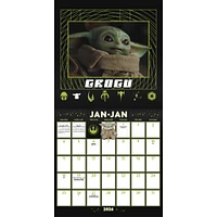 Star Wars Mandalorian Grogu Bilingual 2026 Mini Calendar