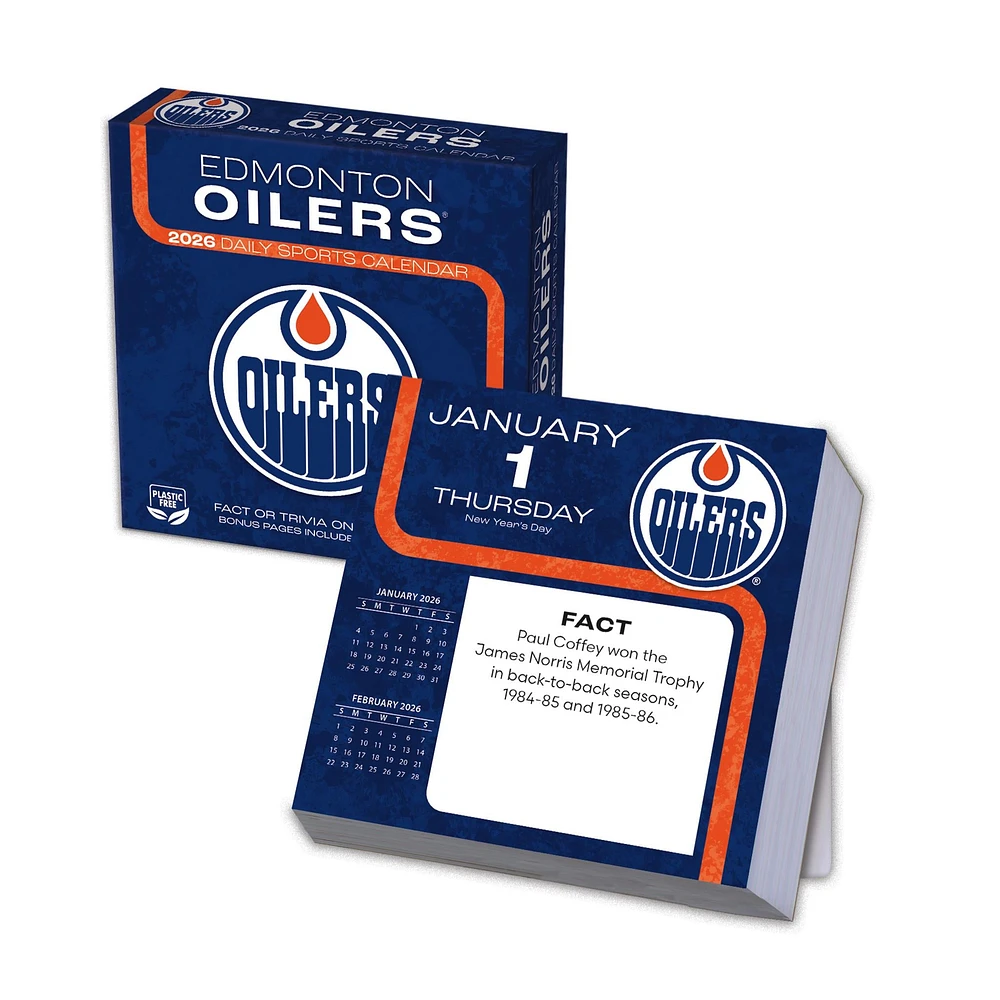 NHL Edmonton Oilers Box 2026 Calendar
