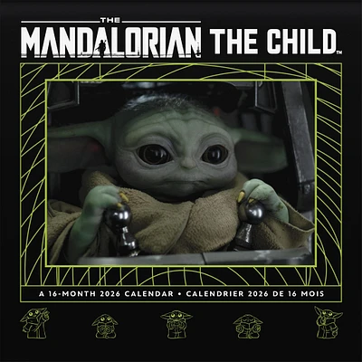 Star Wars Mandalorian Grogu Bilingual 2026 Mini Calendar