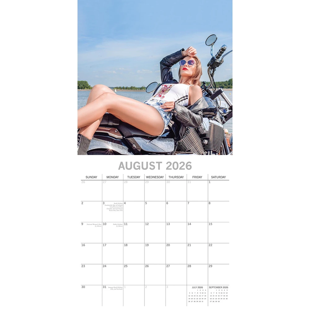 Biker Babes 2026 Wall Calendar