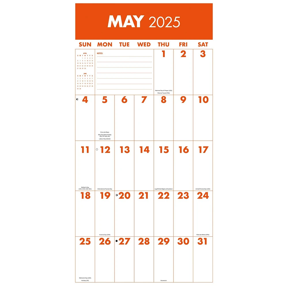 Mega Grid Wall 2025 Calendar