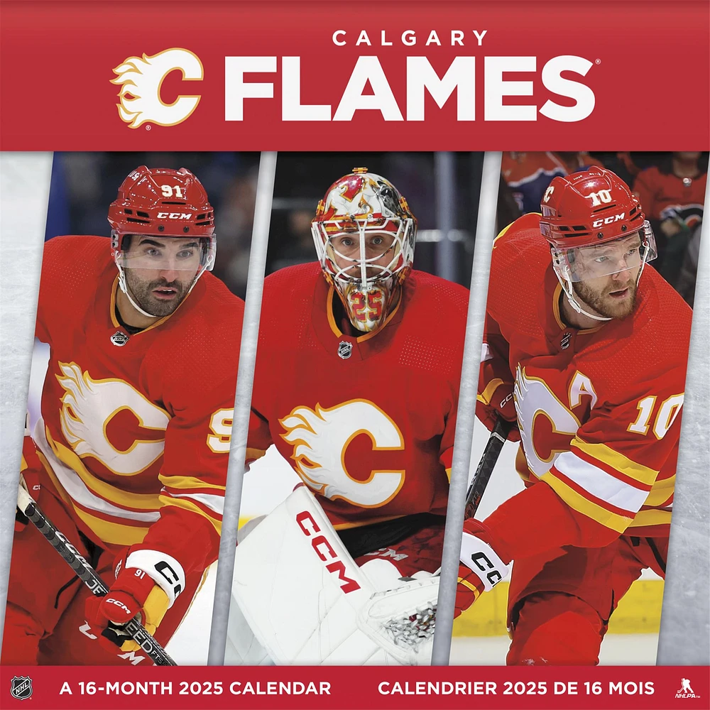 Calgary Flames Bilingual Wall 2025 Calendar